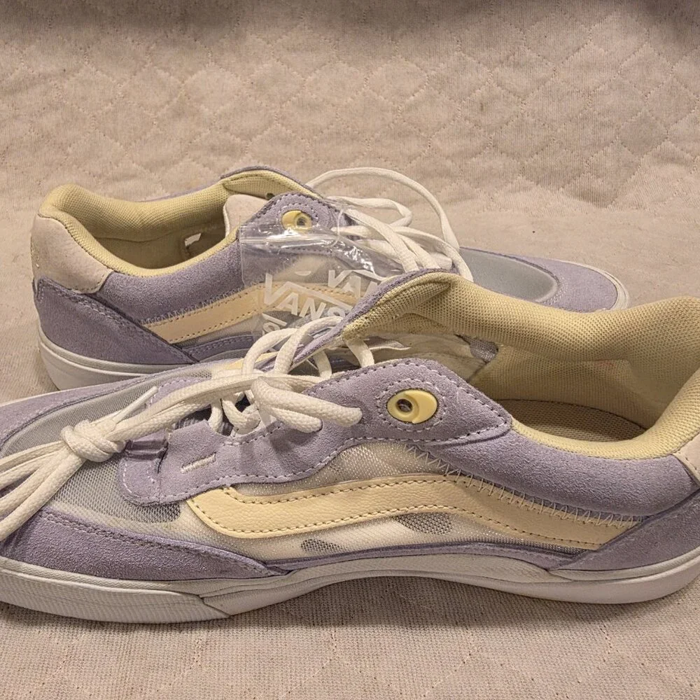 Vans Men's 13 Wayvee Pastel Yellow/Dusty Blue White Suede Mesh - VN0A5JIADSB